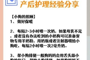 母狗生产过程的持续时间是多久？（了解母狗分娩的时间周期及相关考虑因素）